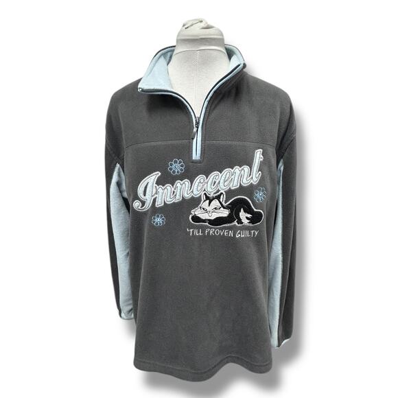 Looney Tunes Women's 1/4 Zip Mock Neck Fleece Pullover, size XL - Picture 2 of 13